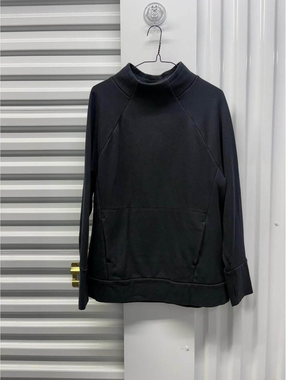Fabletics Womenβs Large Fabletics Black Mock Neck Sweatshirt Athleisure Pullover